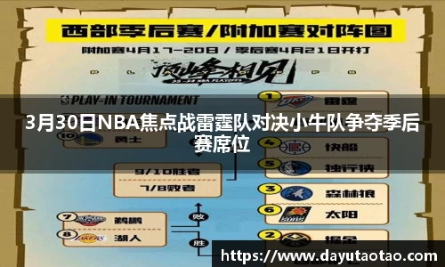 3月30日NBA焦点战雷霆队对决小牛队争夺季后赛席位