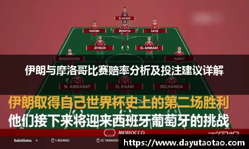 伊朗与摩洛哥比赛赔率分析及投注建议详解